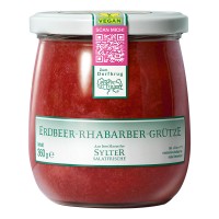 Erdbeer-Rhabarber-Grütze, vegan